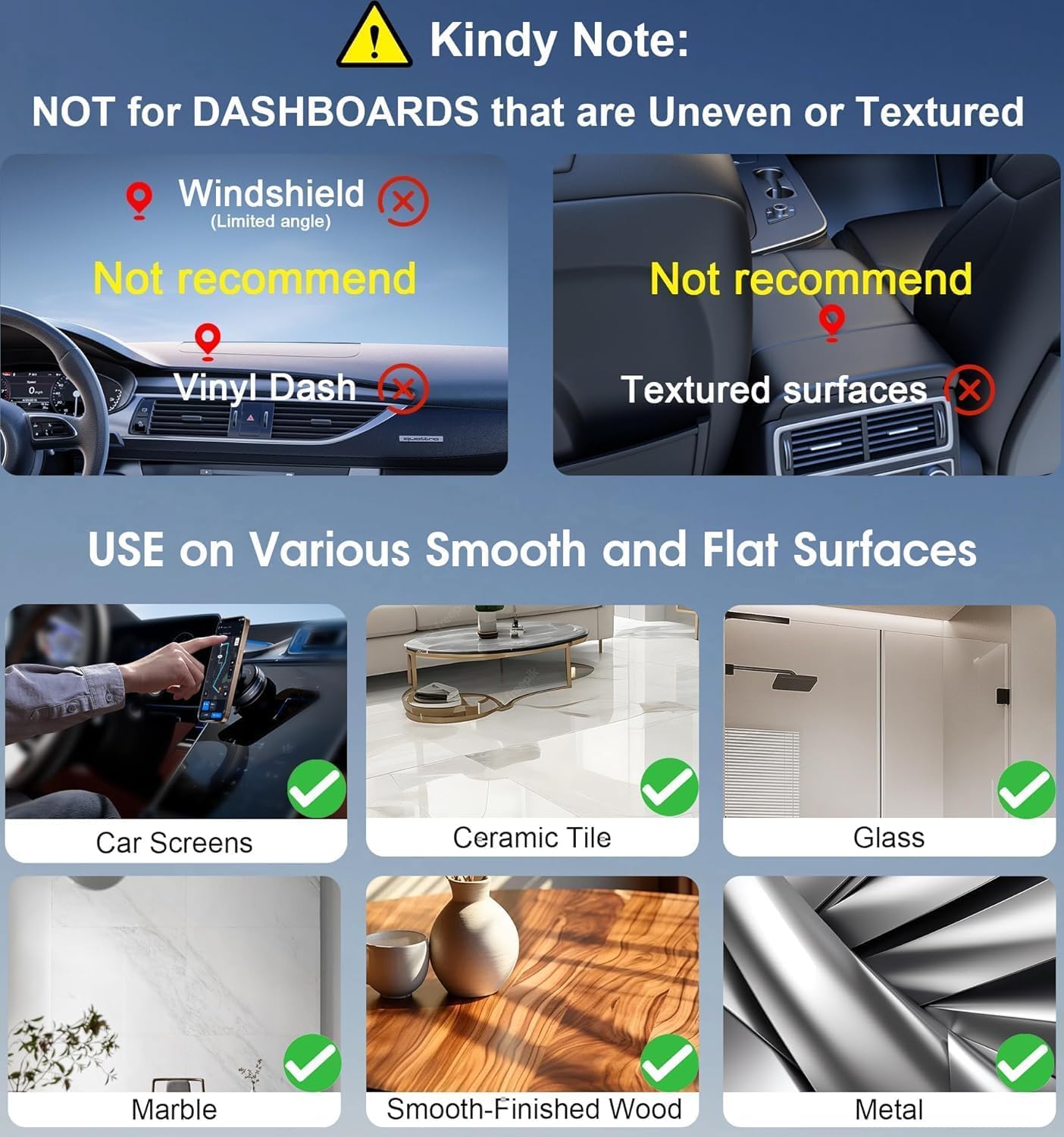 360° Vacuum Magnetic Phones Holder